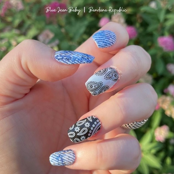 5/$50 Clear Nail Art Bandana Republic Nail Strips - Picture 6 of 15
